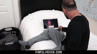 FamilyDick - Bear Daddy Fucks Teen In His Bedroom